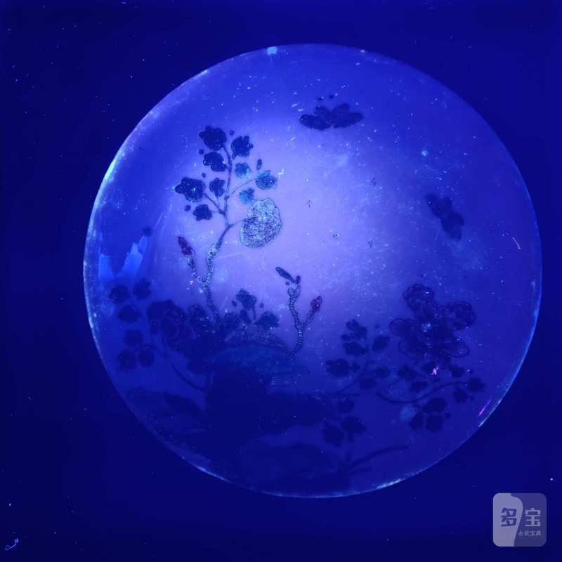 清康熙 五彩蝶恋花纹盘 - 图5